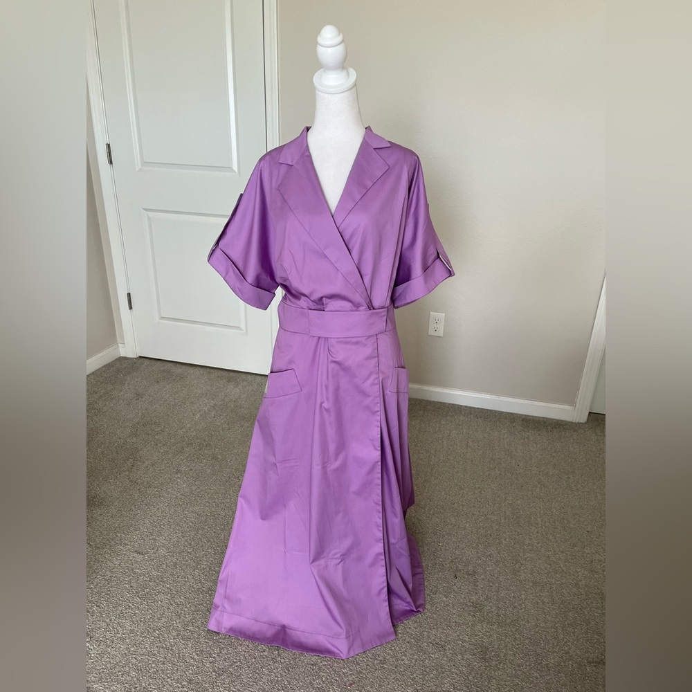 NWOT Andre Tan (Ukrainian Designer) Purple Wrap Dress Size XXXL and XXL